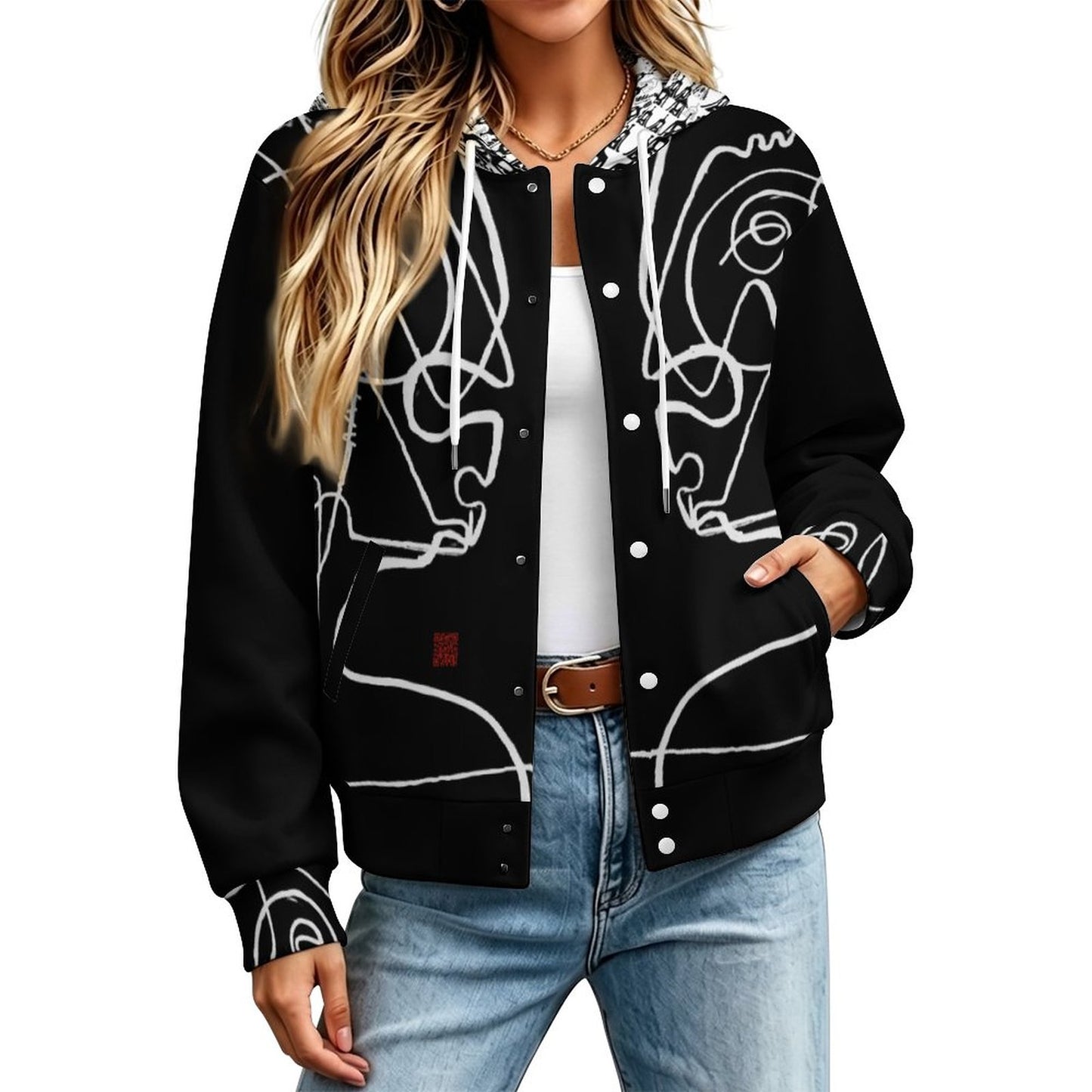 Collezione " NEL PENSANTE" -  Unisex Hooded Baseball Jacket