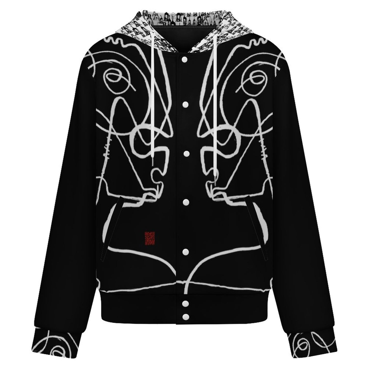 Collezione " NEL PENSANTE" -  Unisex Hooded Baseball Jacket
