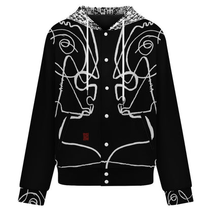 Collezione " NEL PENSANTE" -  Unisex Hooded Baseball Jacket